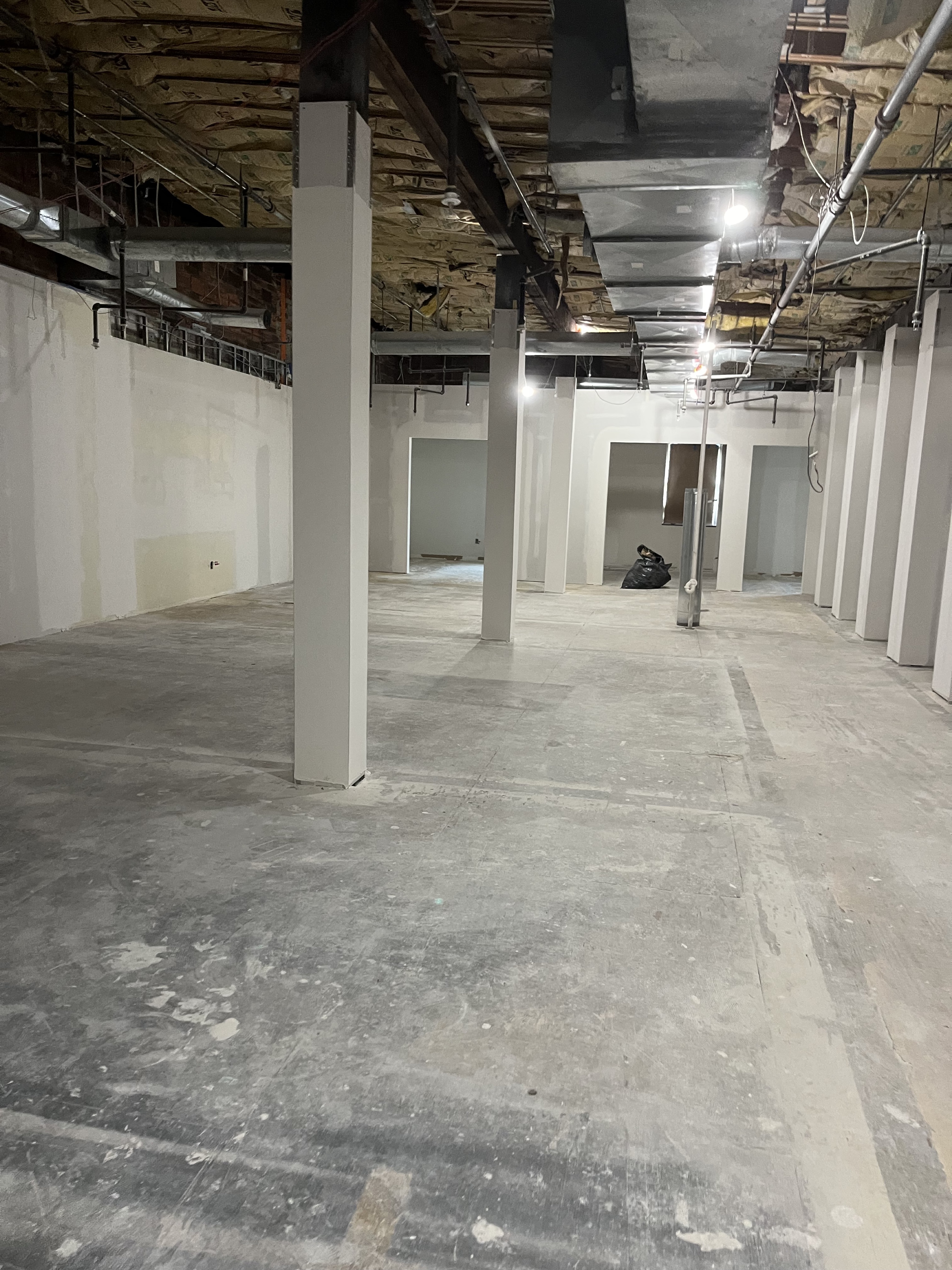 Commercial drywall columns and walls